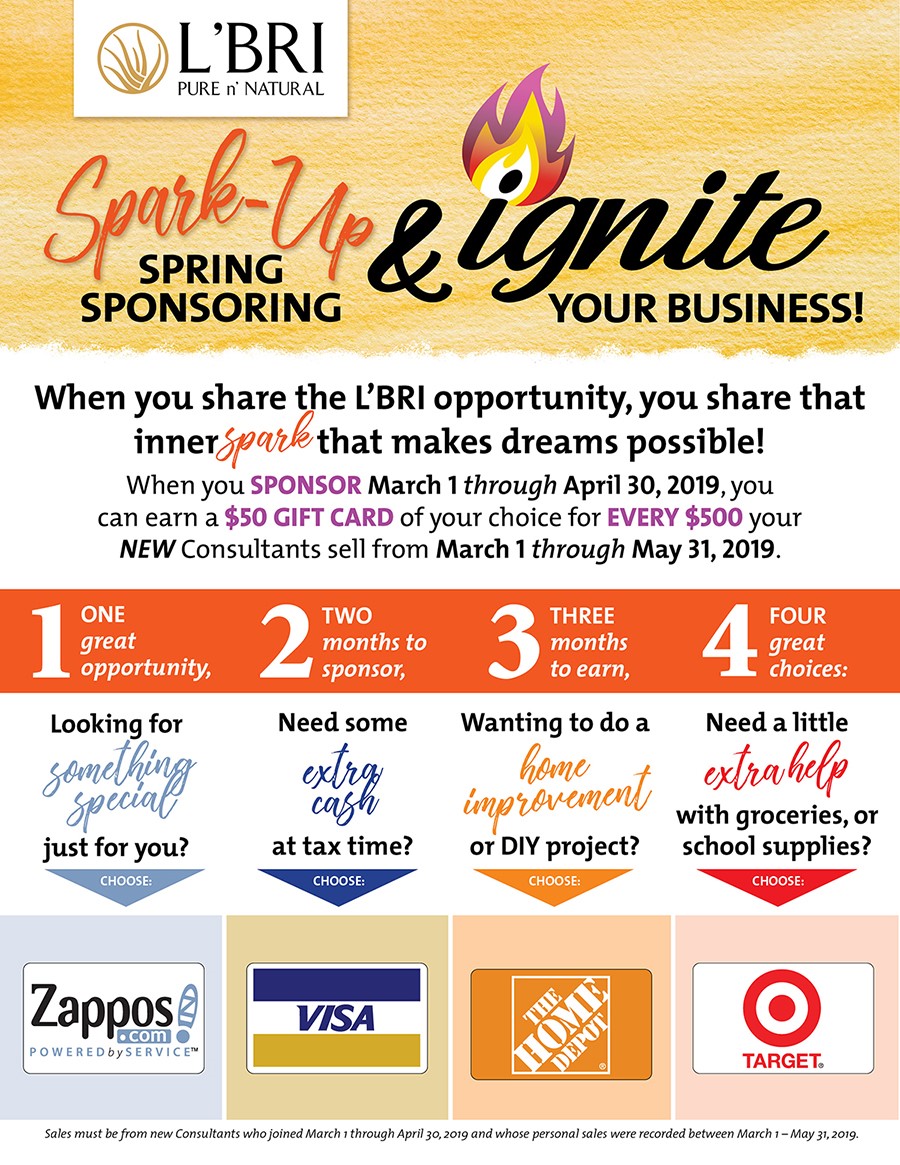 L'BRI News Spark up spring sponsoring