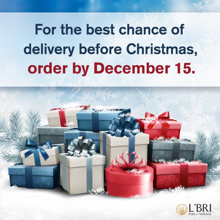 L'BRI News Christmas shipping deadline